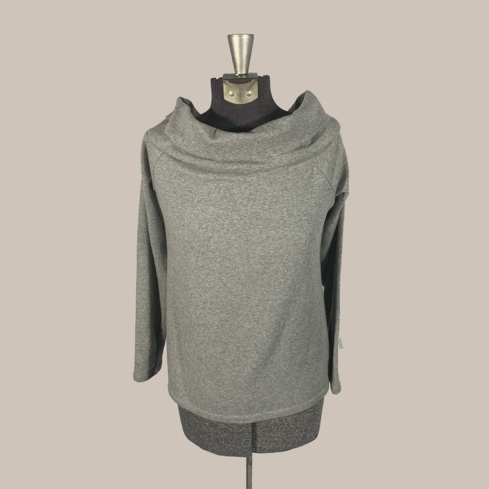 J Crew Factory Women Hthr Grey Long Sleeve Shirt